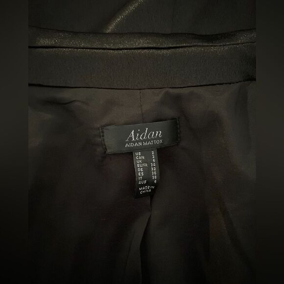 Aidan Mattox Satin Tuxedo Mini Dress size 2 - Picture 9 of 11